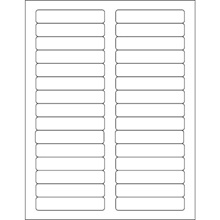 3 7/16 x 2/3" White Rectangle Laser Labels