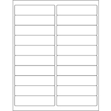 4 x 1" White Removable Rectangle Laser Labels