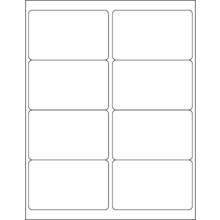 4 x 2 1/2" White Rectangle Laser Labels