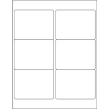 4 x 3" White Rectangle Laser Labels
