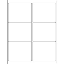 4 x 3 1/3" White Rectangle Laser Labels - 25 Sheet Pack