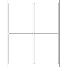 4 x 5" White Rectangle Laser Labels - Master Case