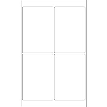 4 x 6" White Rectangle Laser Labels - Master Case