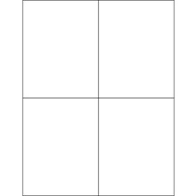 4 1/4 x 5 1/2" White Rectangle Laser Labels - Master Case