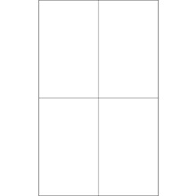 4 1/4 x 7" White Rectangle Laser Labels