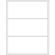 8 x 3 1/2" White Rectangle Laser Labels