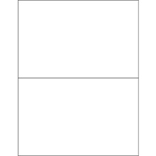 8 1/2 x 5 1/2" White Rectangle Laser Labels - Master Case