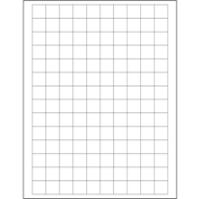 3/4 x 3/4" White Rectangle Laser Labels