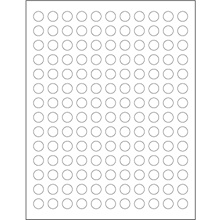 1/2" White Circle Laser Labels