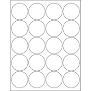 Glossy White Circle Laser Labels