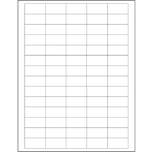 1 1/2 x 3/4" White Rectangle Laser Labels