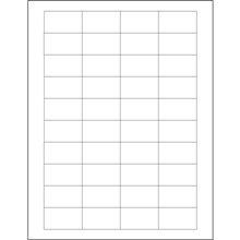 1 3/4 x 1" White Rectangle Laser Labels