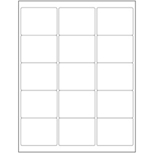 2 5/8 x 2" White Rectangle Laser Labels