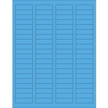 1 3/4 x 1/2" Fluorescent Blue Rectangle Laser Labels
