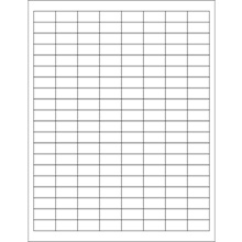 1 x 1/2" White Rectangle Laser Labels
