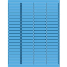 1 15/16 x 1/2" Fluorescent Blue Rectangle Laser Labels