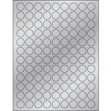 3/4" Silver Foil Circle Laser Labels