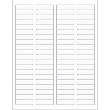 1 3/4 x 1/2" Clear Rectangle Laser Labels
