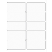 4 x 2" Clear Rectangle Laser Labels
