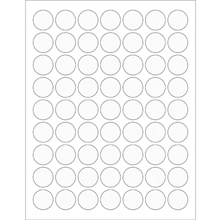 1" Clear Circle Laser Labels