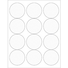 2 1/2" Clear Circle Laser Labels