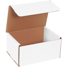 8 x 6 x 4" White Corrugated Mailers