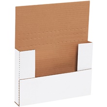 9 5/8 x 6 5/8 x 1 1/4" White Easy-Fold Mailers