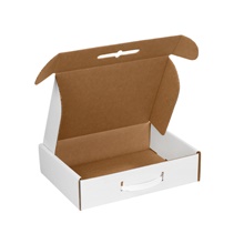 12 1/8 x 9 1/4 x 3" White Corrugated Carrying Cases