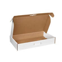 20 x 11 3/8 x 5 1/2" White Corrugated Carrying Cases