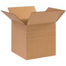 10 x 10 x 10" Multi-Depth Corrugated Boxes