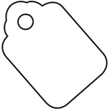 1 1/8 x 1 3/4"  White Merchandise Tags
