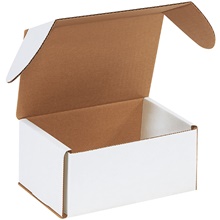 7 5/8 x 5 7/16 x 3 9/16" White Outside Tuck Mailers