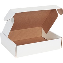 12 1/8 x 9 1/4 x 3" White Deluxe Literature Mailers