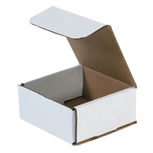 4 3/8 x 4 3/8 x 2" White Corrugated Mailers