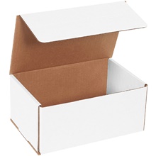 9 x 6 x 4" White Corrugated Mailers