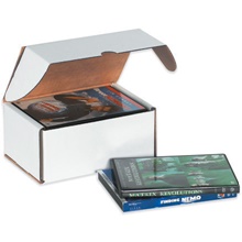 7 5/8 x 5 7/16 x 3 9/16" White DVD Mailers