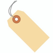 2 3/4 x 1 3/8" 13 Pt. Manila Shipping Tags - Pre-Strung (250 Pack)