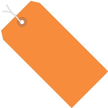 4 1/4 x 2 1/8" Orange 13 Pt. Shipping Tags - Pre-Strung