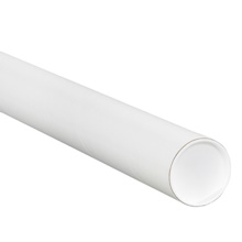 2 1/2 x 18" White Tubes with Caps