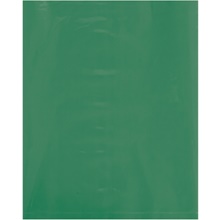 12 x 15" - 2 Mil Green Flat Poly Bags (100 Pack)