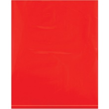 12 x 15" - 2 Mil Red Flat Poly Bags (100 Pack)