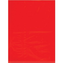 9 x 12" - 2 Mil Red Flat Poly Bags (100 Pack)