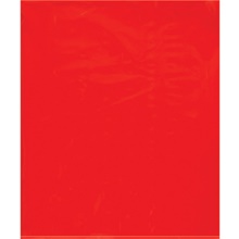 15 x 18" - 2 Mil Red Flat Poly Bags (100 Pack)