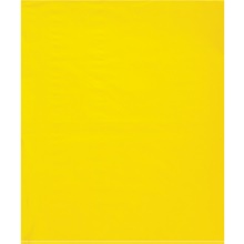 15 x 18" - 2 Mil Yellow Flat Poly Bags (100 Pack)
