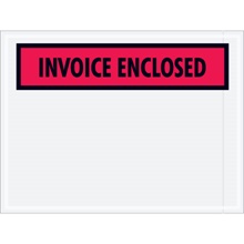 4 1/2 x 6" Red "Invoice Enclosed" Envelopes