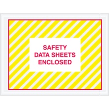 4 1/2 x 6" "Safety Data Sheets Enclosed" SDS Envelopes