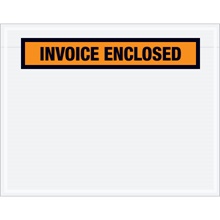 7 x 5 1/2" Orange "Invoice Enclosed" Envelopes