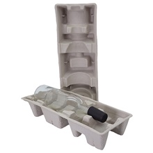 1,2 or 4 Wine Bottle Pulp Shipper Trays
