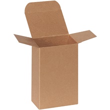 3 1/2 x 2 1/2 x 5 1/2" Kraft Reverse Tuck Folding Cartons