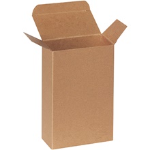 5 x 3 1/4 x 7 1/4" Heavy Duty Kraft Reverse Tuck Folding Cartons